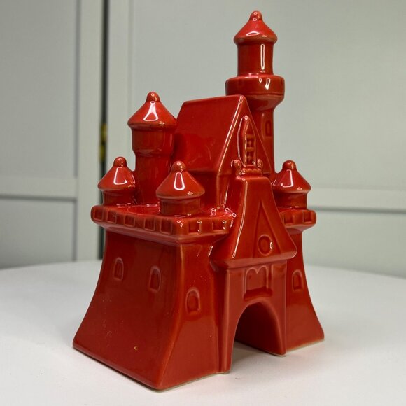 Disney Parks Authentic Original Red Ceramic Castle Collectible Decor Item - Picture 2 of 10